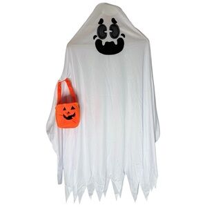 Spooktacular Creations Ghost Small 5-7yrs Ghost Cape, Pumpkin Basket